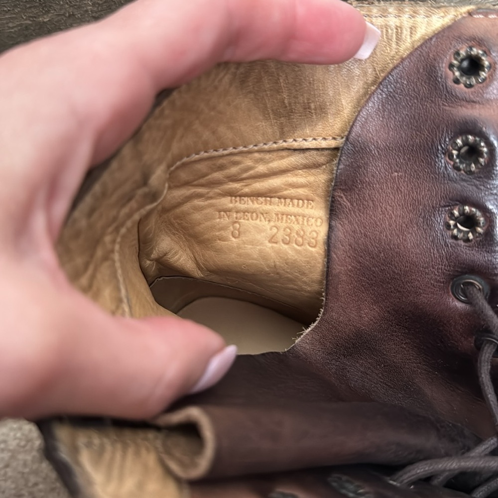 Bed Stu Womens Judgement Lace Up Ankle Boots : Brown Leather - Picture 7 of 9